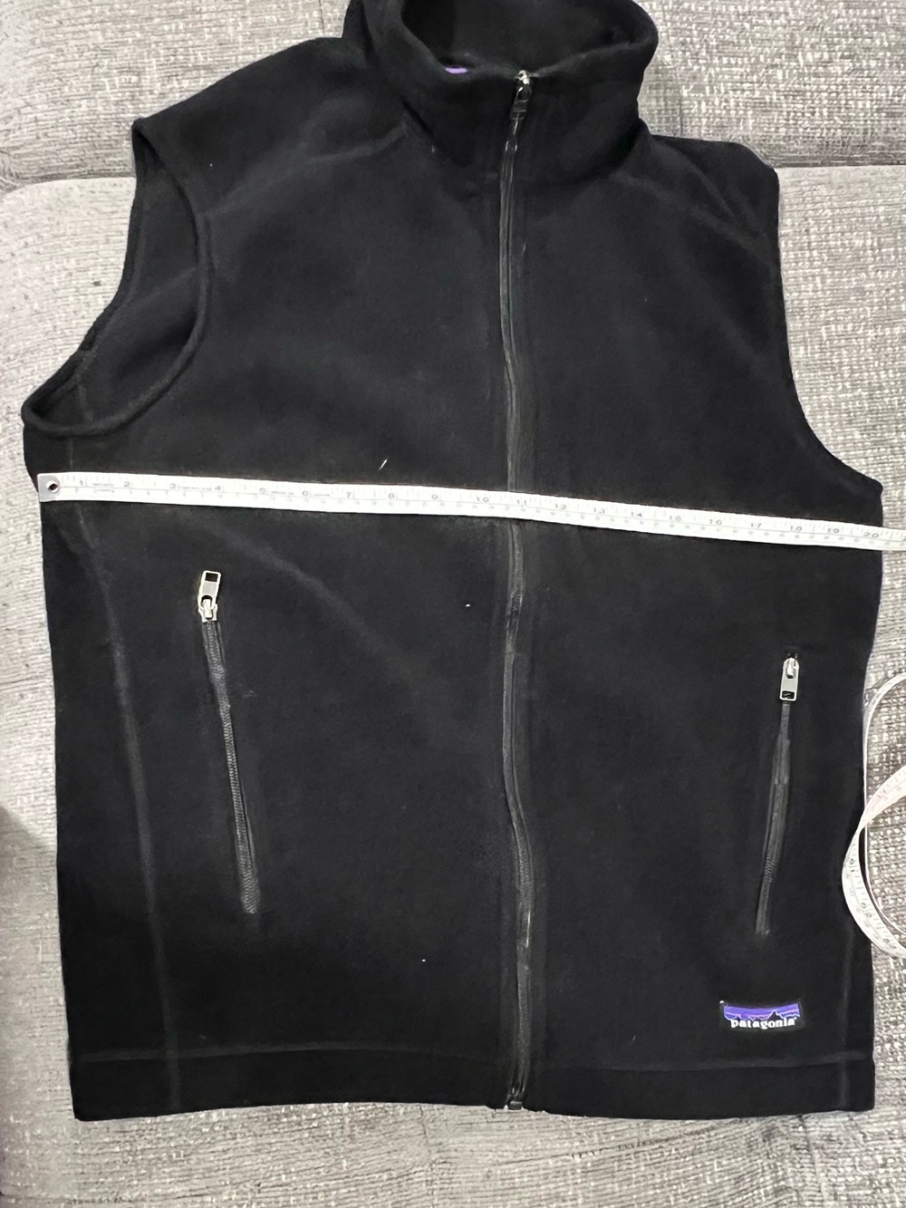 Patagonia Black Fleece Vest with Zip Pockets